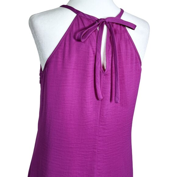 NWOT Banana Republic Womens Dress Size 4P Sleeveless Magenta Halter Tie Back Flo - Picture 4 of 10